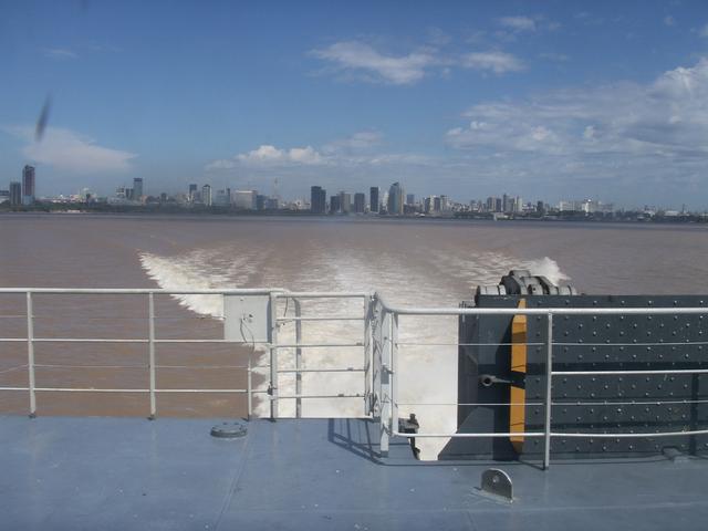 Buquebus leaving Buenos Aires going to Colonia, Uruguay Buquebus leaving Buenos Aires going to Colonia, Uruguay